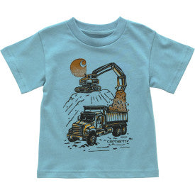 Boys Short Sleeve Construction T-Shirt - Adriatic Blue