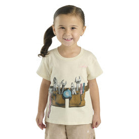 Youth Girls Short Sleeve Tool Belt T-Shirt - Turtle Dove