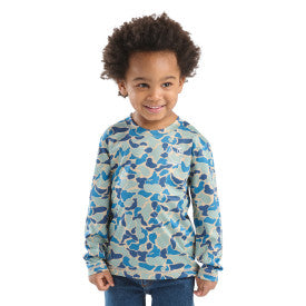 Youth Boys Force Sun Sun Defender Long-Sleeve Camo T-Shirt - Blue Duck Camo