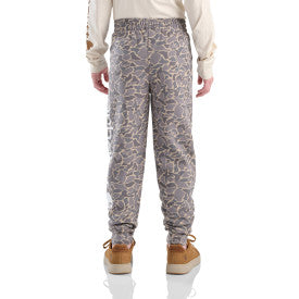 Youth Fleece Camo Logo SweatPant - Duck Grey Camo
