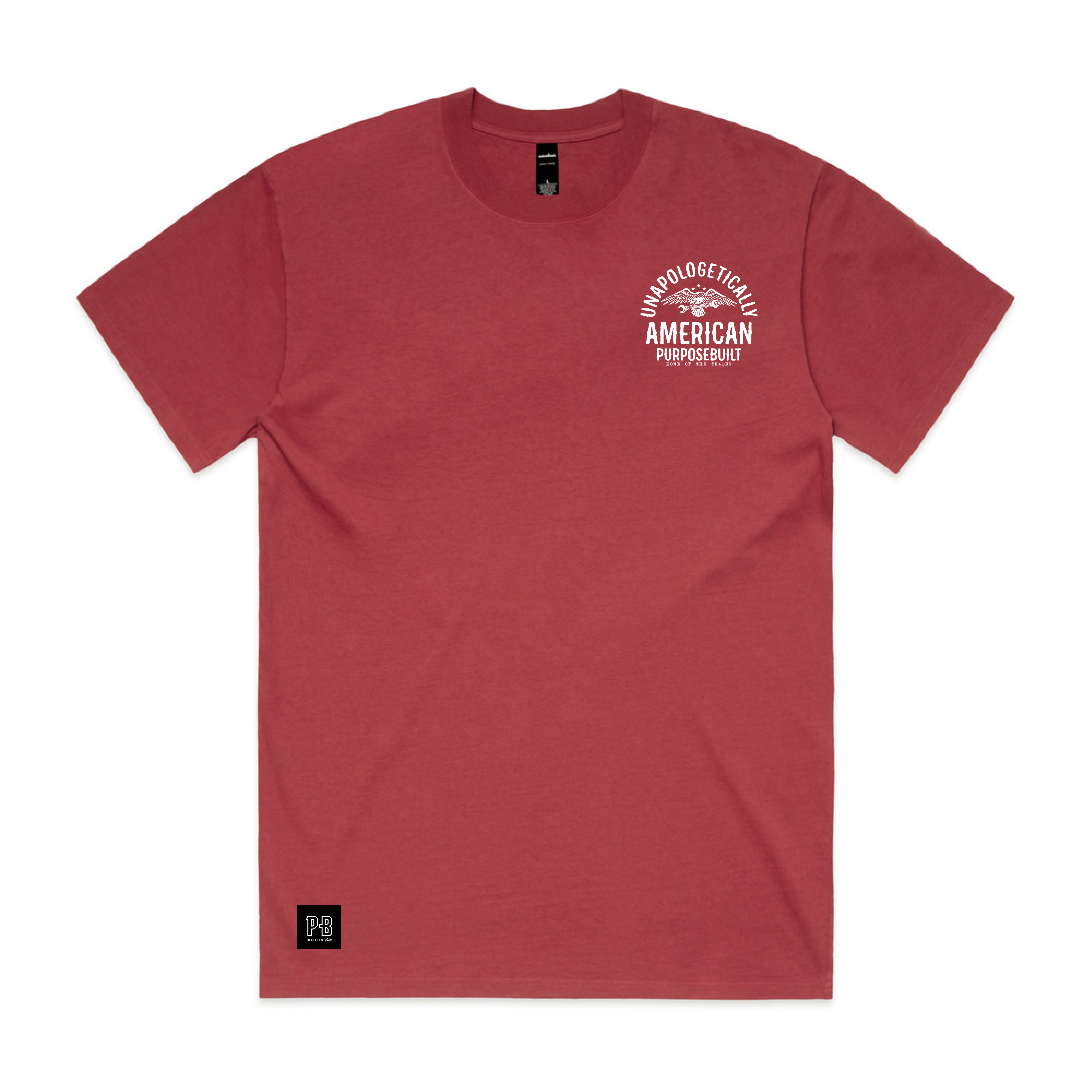 Unapologetically America HD Tee, Faded Cardinal