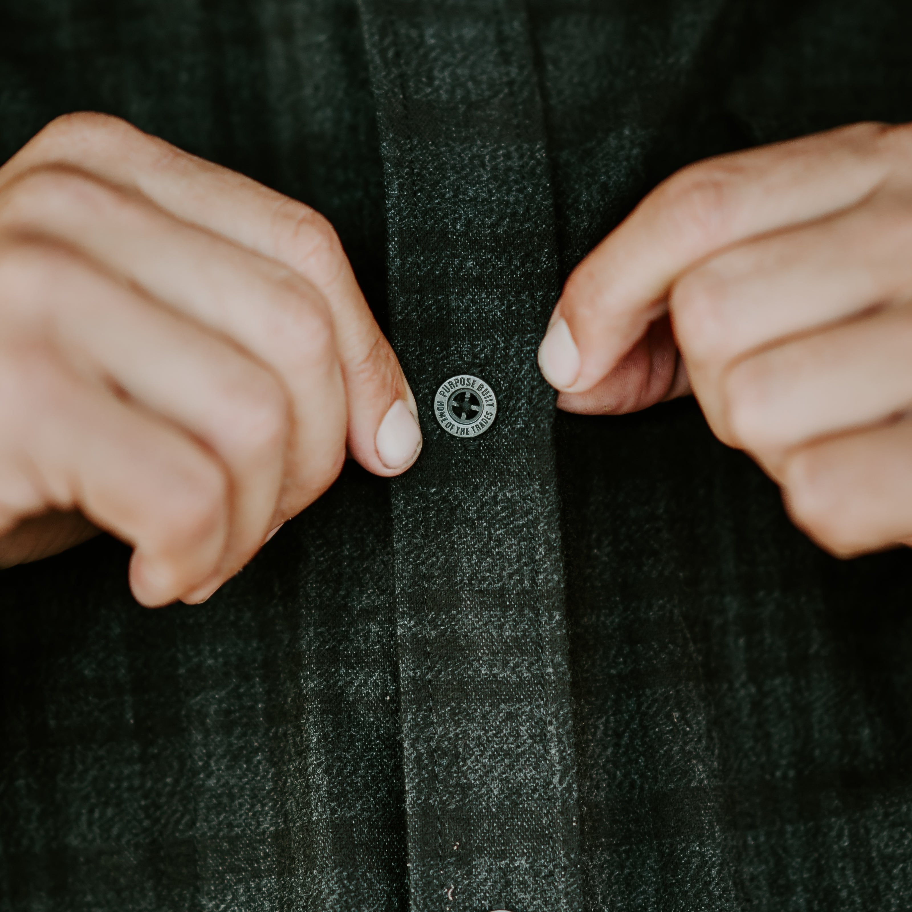 Hard Work Flannel, Black & Grey