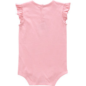 Infant Girls Short Sleeve Animal Stack Bodysuit - Peony