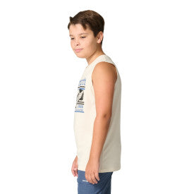 Youth Boys Sleeveless Racing T-Shirt - Turtledove