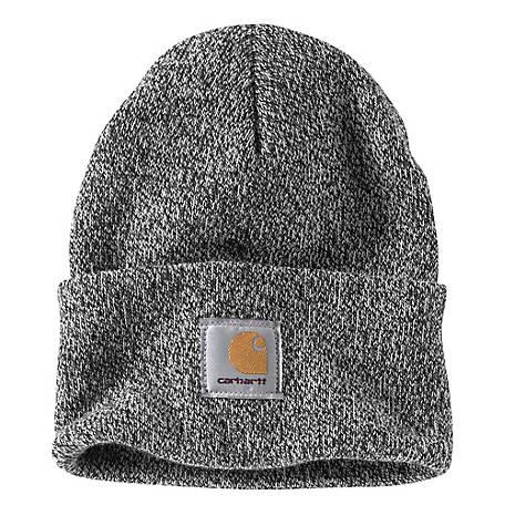 A18 Knit Cuffed Beanie - Black / White - CARHARTT - Headwear