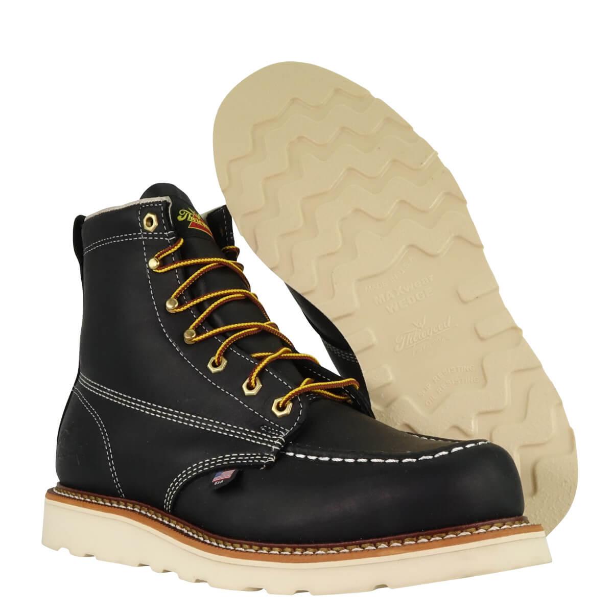 American Heritage - 6" Black Moc Toe - MAXwear Wedge (Soft Toe) - Purpose-Built / Home of the Trades