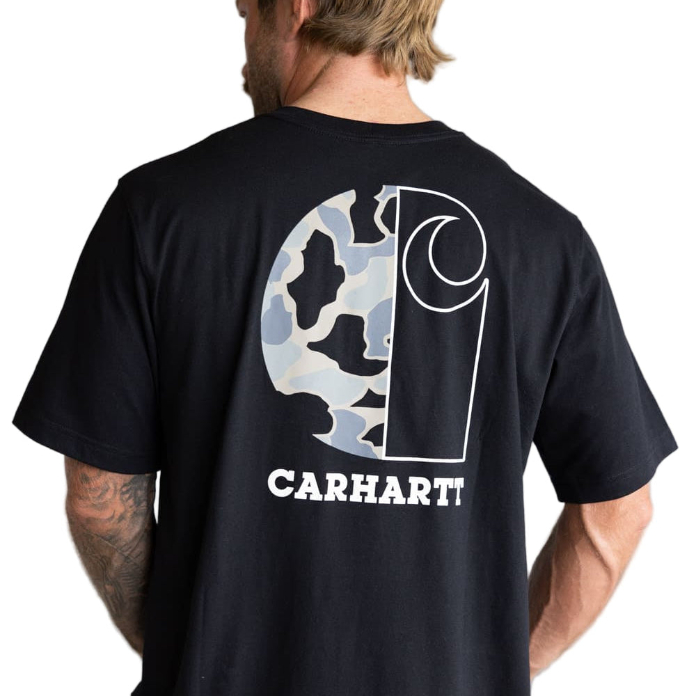Pocket Camo Graphic Tee- Black
