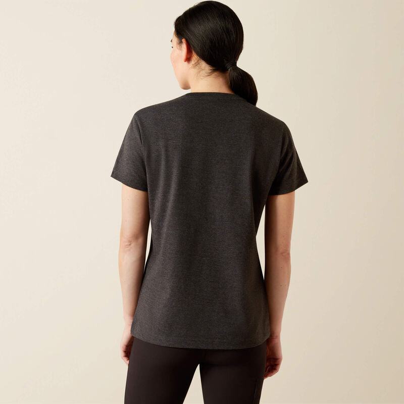Women's Cotton Strong Worldwide T-Shirt, S/S, Charcoal Heather