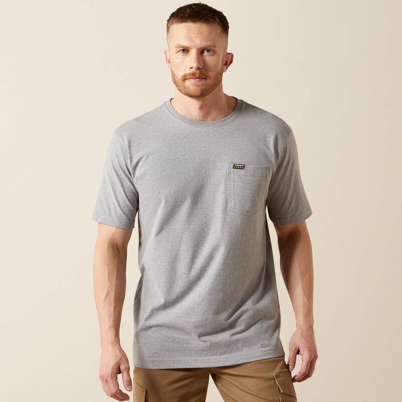 Cotton Strong Standard Pocket T-Shirt SS- Heather Grey