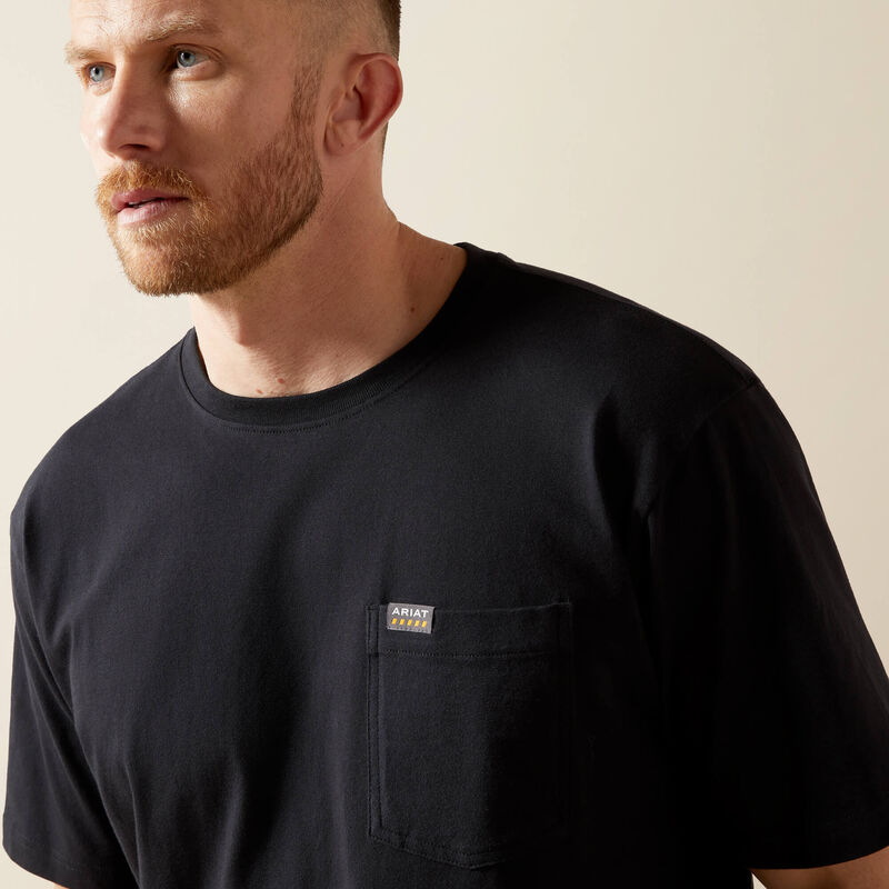 Cotton Strong Standard Pocket T-Shirt SS -Black