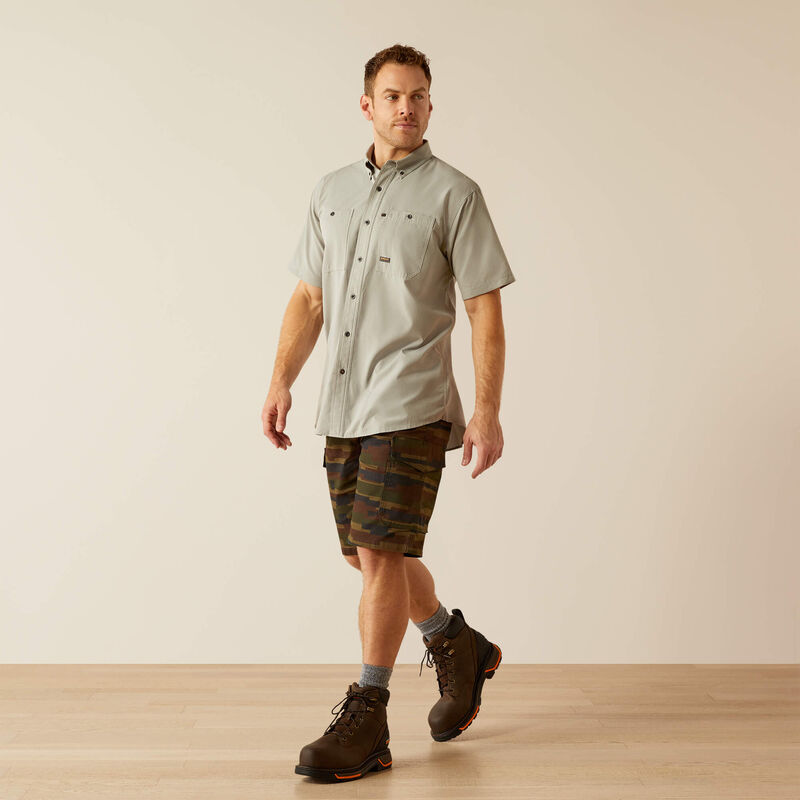 Rebar Made Tough 360 AirFlow Work Shirt, S/S Wild Dove