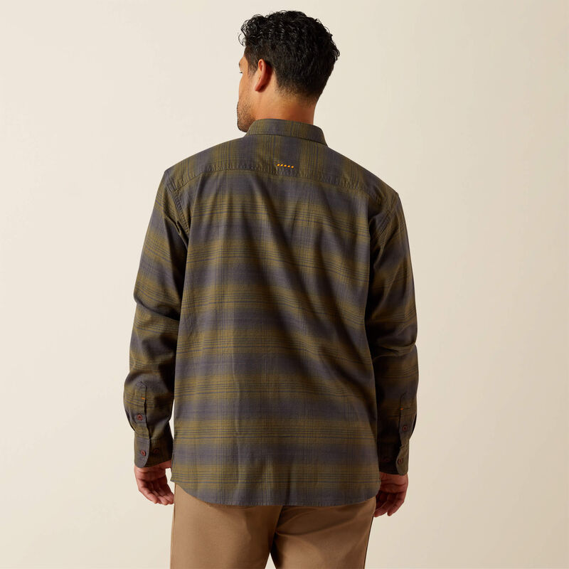 Flannel Durastretch Work Shirt LS- Burnt Olive