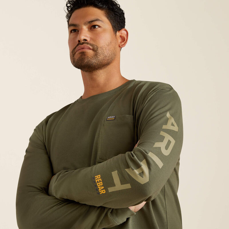 Cotton Strong Standard Logo Pocket TShirt Long Sleeve - GrapeLeaf