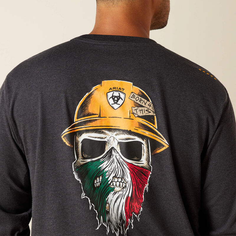 Workman Born For This T-Shirt - Charcoal Heather/Mexico