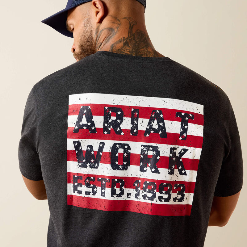 Rebar Workman USA Brickyard T-Shirt- Charcoal Heather