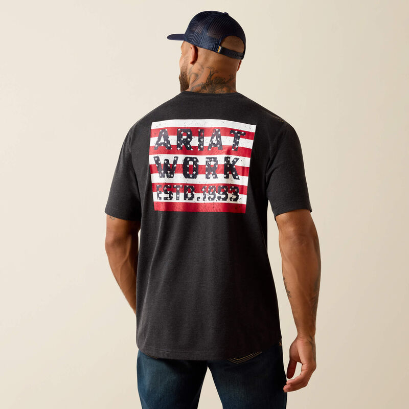Rebar Workman USA Brickyard T-Shirt- Charcoal Heather
