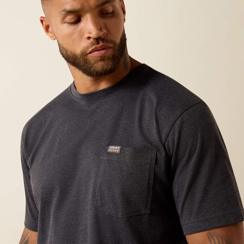 Rebar Cotton Strong Skull T-Shirt- Charcoal Heather