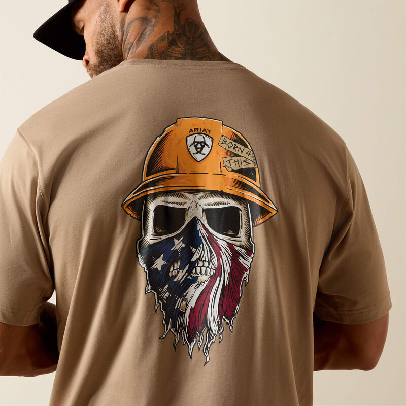 Rebar Workman Born For This T-Shirt- Greige