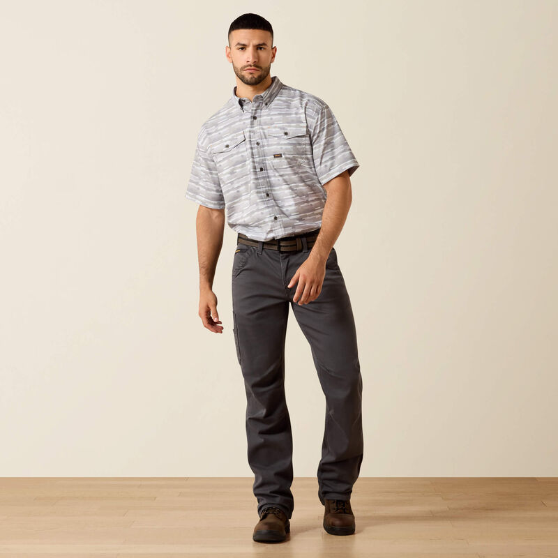 Rebar Made Tough VentTEK DuraStretch Work Shirt- Microchip Print