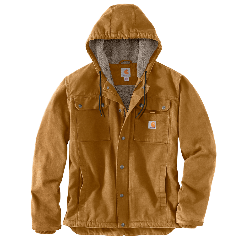 Men's Sherpa-Lined Utility Jacket - Relaxed Fit - Washed Duck, Carhartt Brown