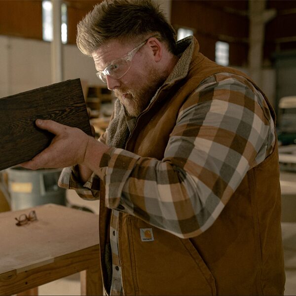 Washed Duck Sherpa Lined Mock Vest - Brown