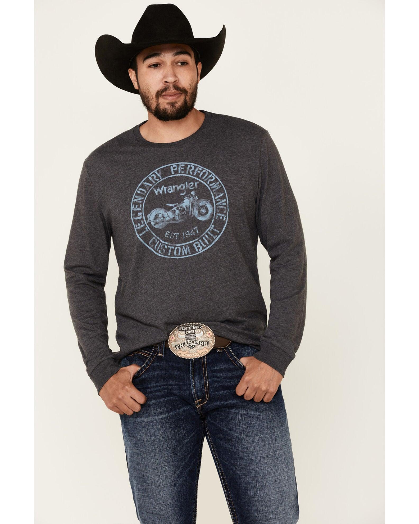 Long Sleeve Motorcycle Front Graphic Shirt - Purpose-Built / Home of the Trades