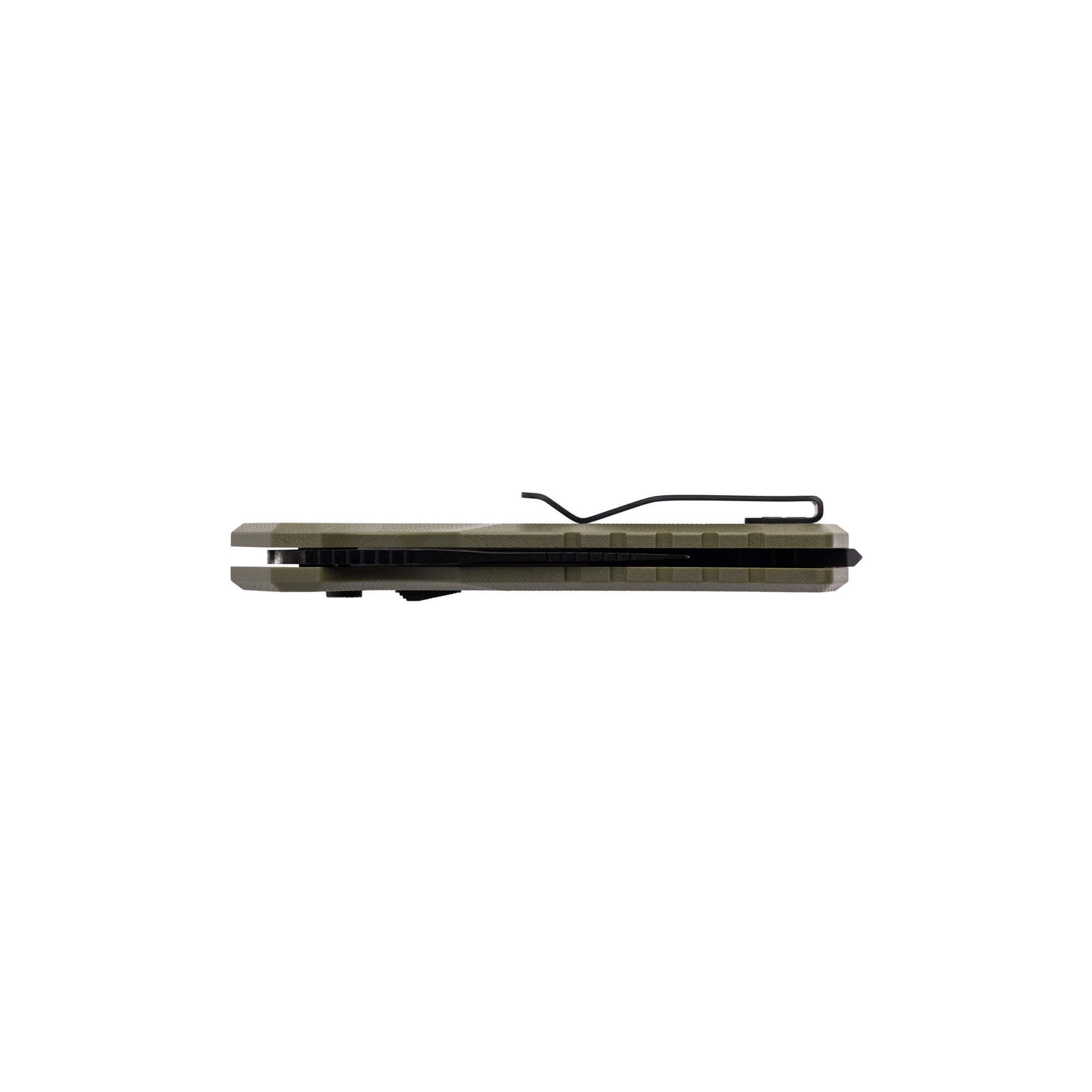 TEKTO COLLAB // A3 Delta Mini-OD Green G10 Handle // Black Accents- PB Logo