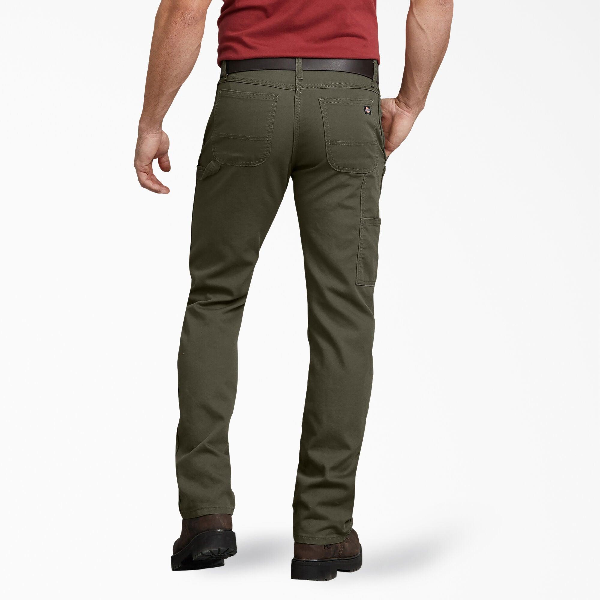 FLEX Regular Fit Duck Carpenter Pants, Stonewashed Moss Green - Purpose-Built / Home of the Trades