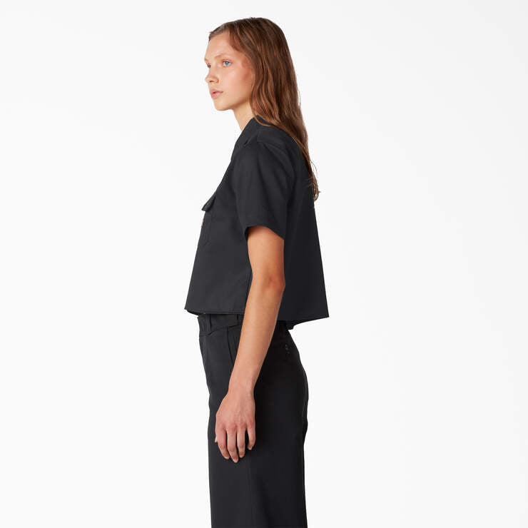 Women's Cropped Work Shirt - Black
