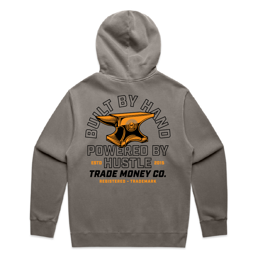 Built by Hand Heavy Hoodie, Faded Grey