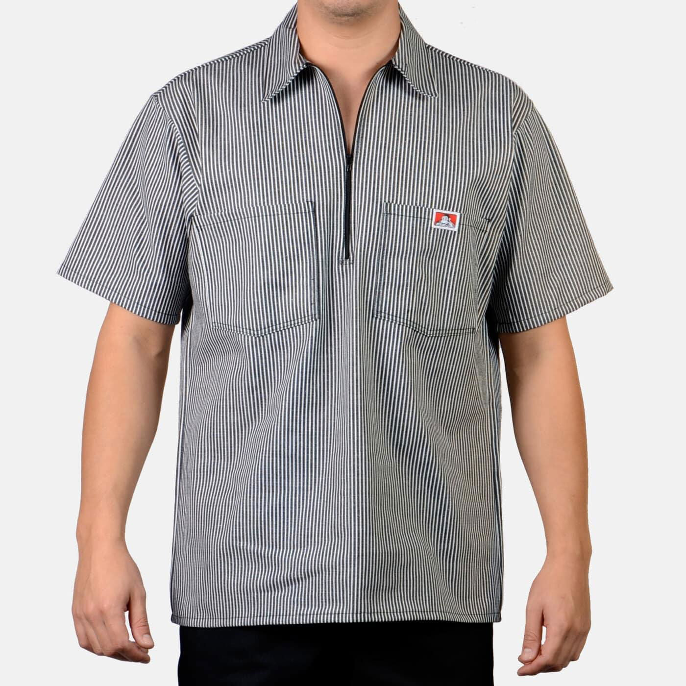 1/2 Zipper Short Sleeve Stripe - Black - Purpose-Built / Home of the Trades -  - 