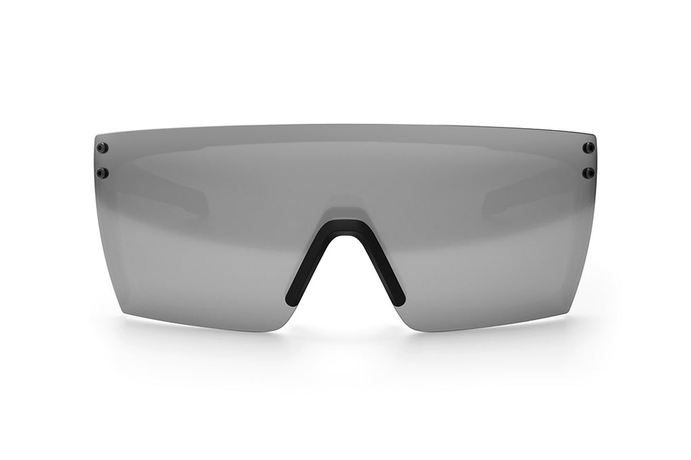 Performance Lazerface Matte Black - Silver Lens Polarized