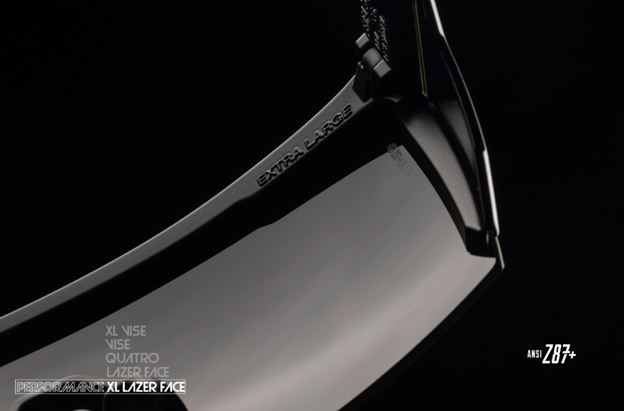 Performance XL Lazerface Matte Black - Silver Lens Polarized