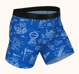The Man with a Plan -  Blueprint Ball Hammock® Pouch Underwear with Fly