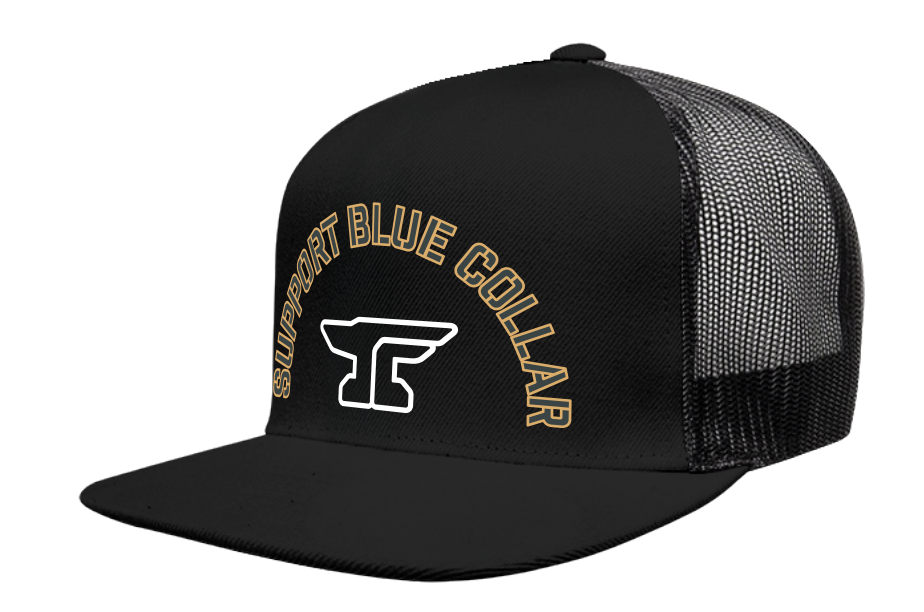 SBC Anvil Flat Brim Trucker- Black