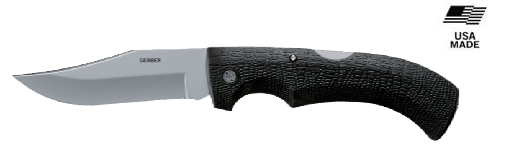 Gator Black Clip Point Plain Edge Folding Knife