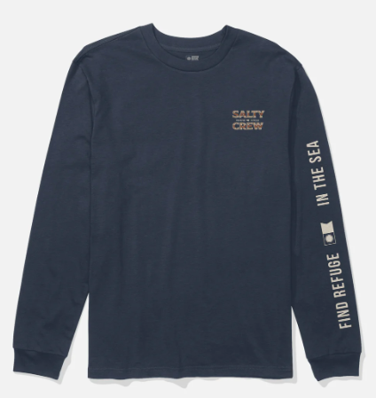 Offset LS Tee- Navy