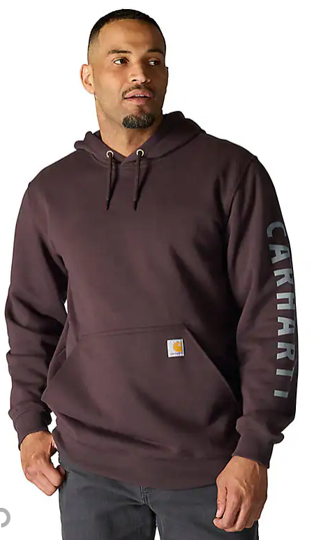 Rain Defender® Loose Fit Midweight Logo Graphic Sweatshirt- Dark Sepia