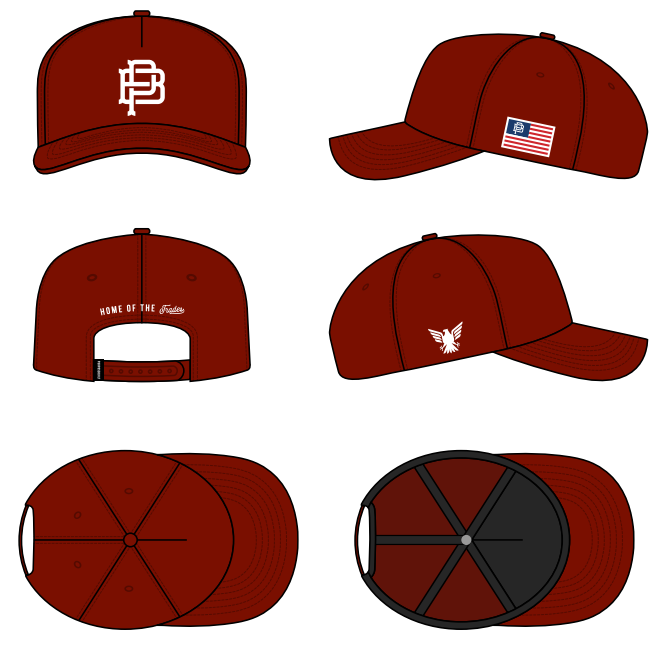 The Crest Curved Brim, Red