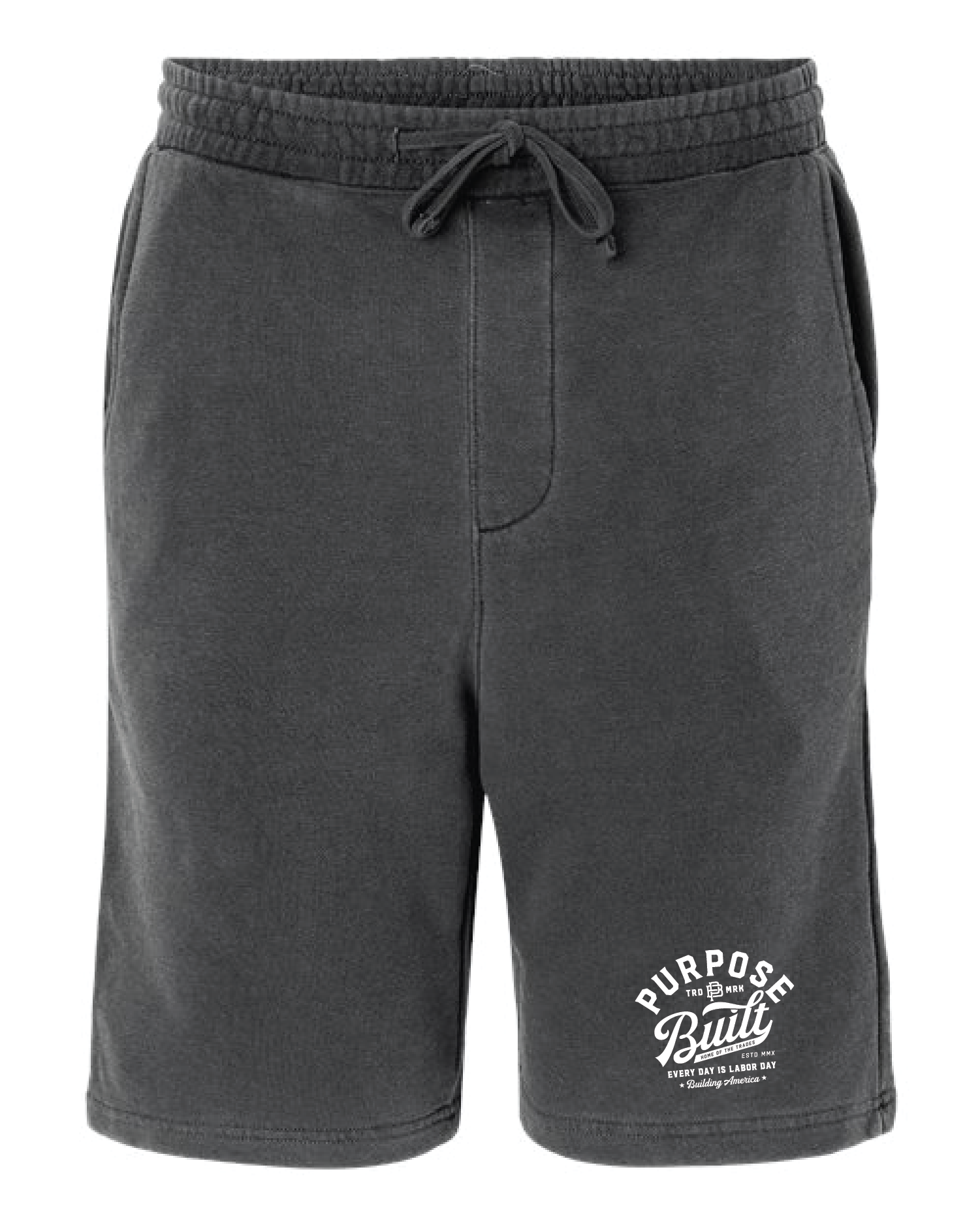 The Script Fleece Shorts, Black Pigment