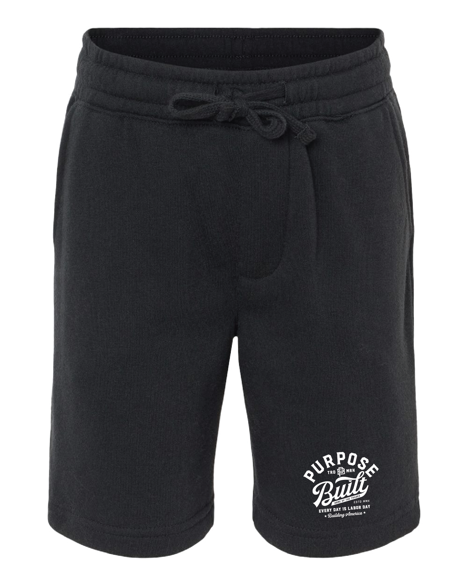 Youth Script Fleece Shorts, Black