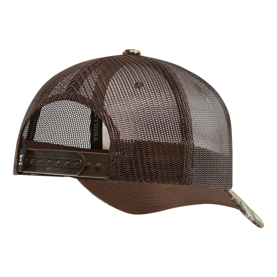 SBC Realtree Barricade Curved Brim Trucker Hat - Realtree Edge/Brown