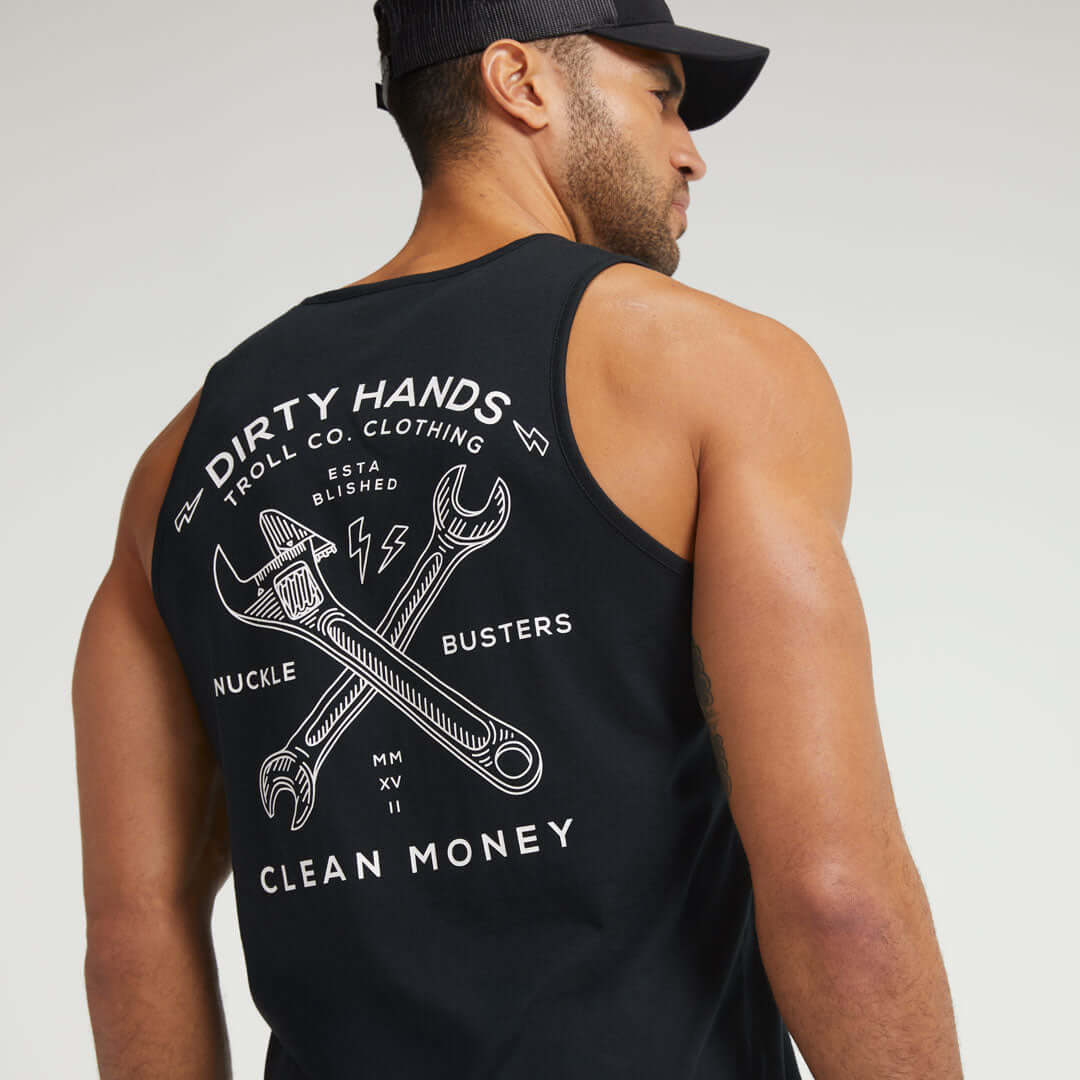 Twisting Wrenches Tank, Black