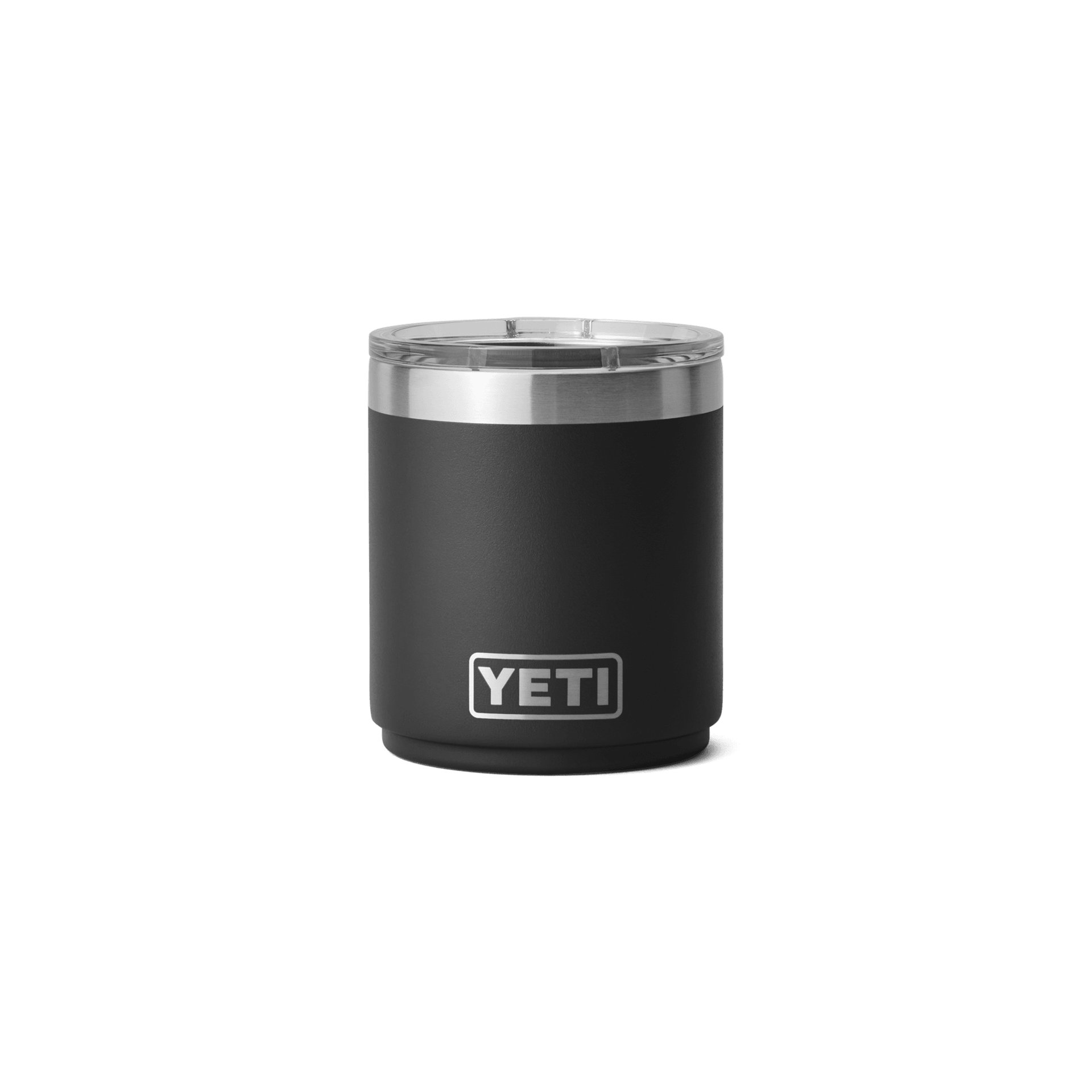 Rambler ® 10 oz Stackable Lowball w. Magslider Lid - Black - Purpose-Built / Home of the Trades