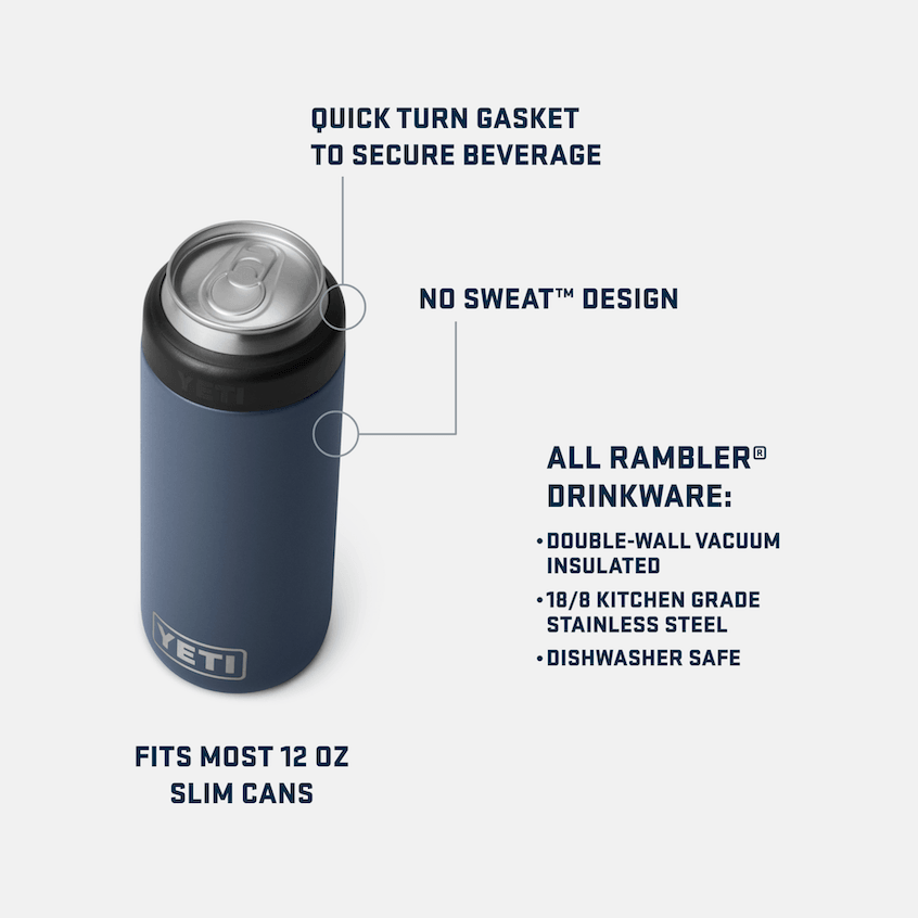 Rambler® 12 oz Colster® Slim Can Cooler - White - Purpose-Built / Home of the Trades