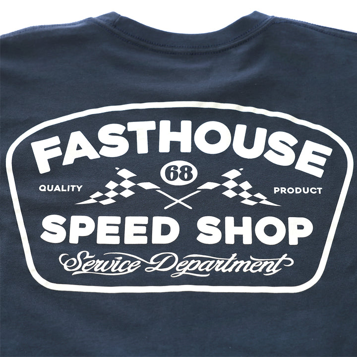 Wedged SS Tee - Indigo