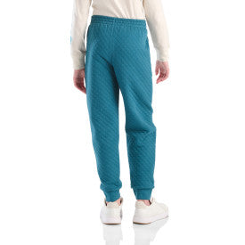 Youth Girls Quilted Jersey Logo Sweatpant - Atlantic Deep