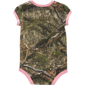 Infant Girls Short Sleeve Camo Deer Bodysuit - Mossy Oak Country DNA Print