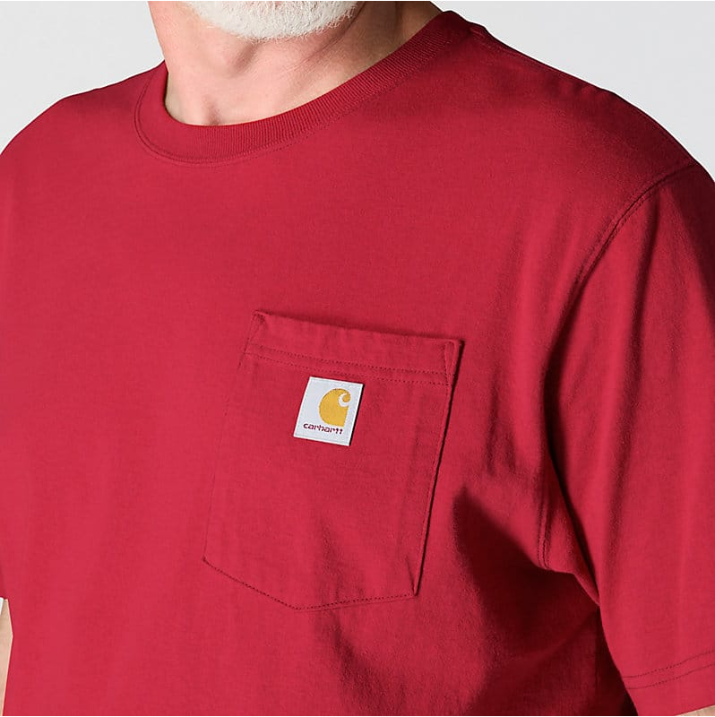 K87 - Loose Fit Heavyweight Pocket Tee- Industry Red