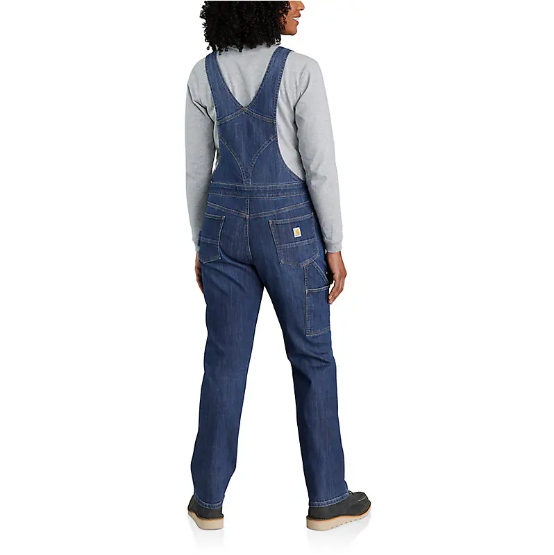 Women's Rugged Flex® Relaxed Fit Denim Bib Overall - Arches